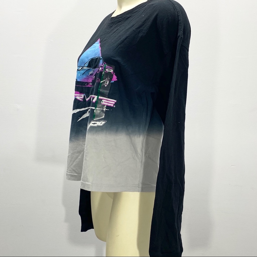 Corvette Long Sleeve Cropped Graphic T-Shirt - Picture 2 of 4
